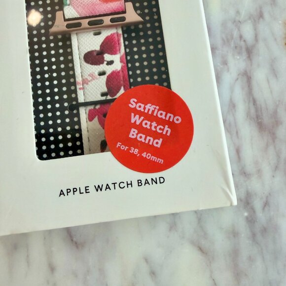 🌹 CASETIFY Watercolor Roses Saffiano Leather Apple Watch Band 38mm 40mm - Picture 2 of 8